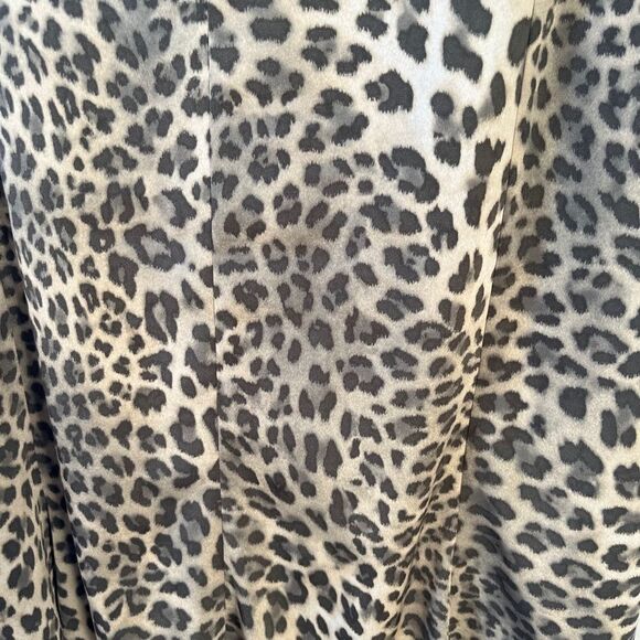 Lucia Leopard Print Silk-like A-Line Midi Skirt - Picture 3 of 8